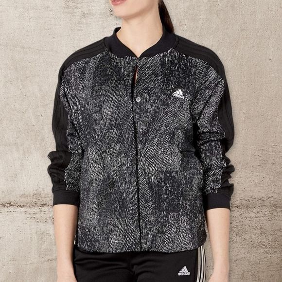 adidas Jackets & Blazers - Adidas | Black White Statement Jacket Sz XS
